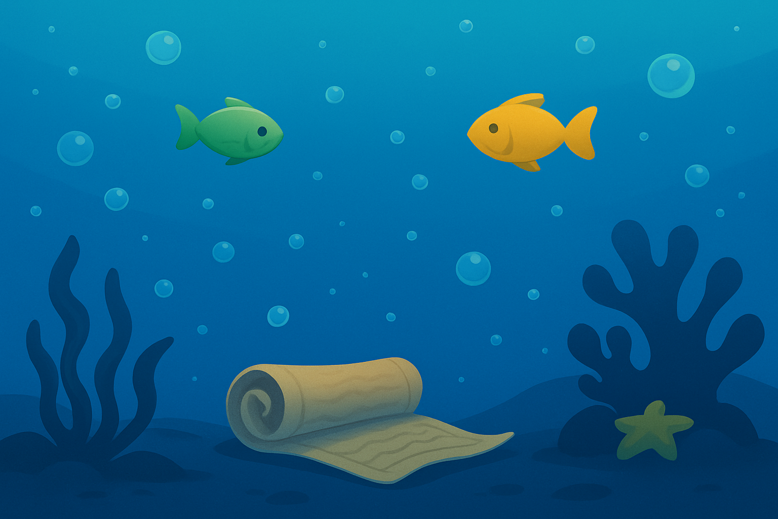 Underwater footer background